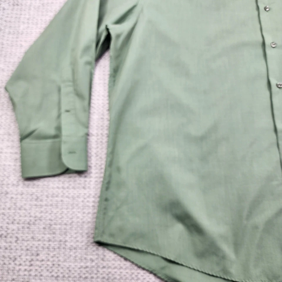 Camisa Nordstrom Para Hombre 17.5 33 Verde Abotonada Manga Larga Austria Algodón Vestido Foto 3 de 4