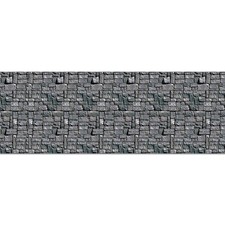 Beistle Stone Wall Backdrop - Halloween Party Supply Decoration
