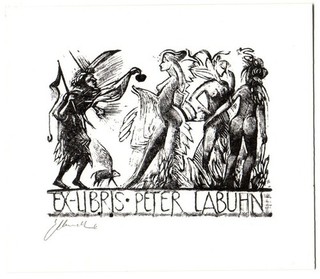 EDUARD ALBRECHT HAGEN: Exlibris für Peter Labuhn Urteil des Paris
