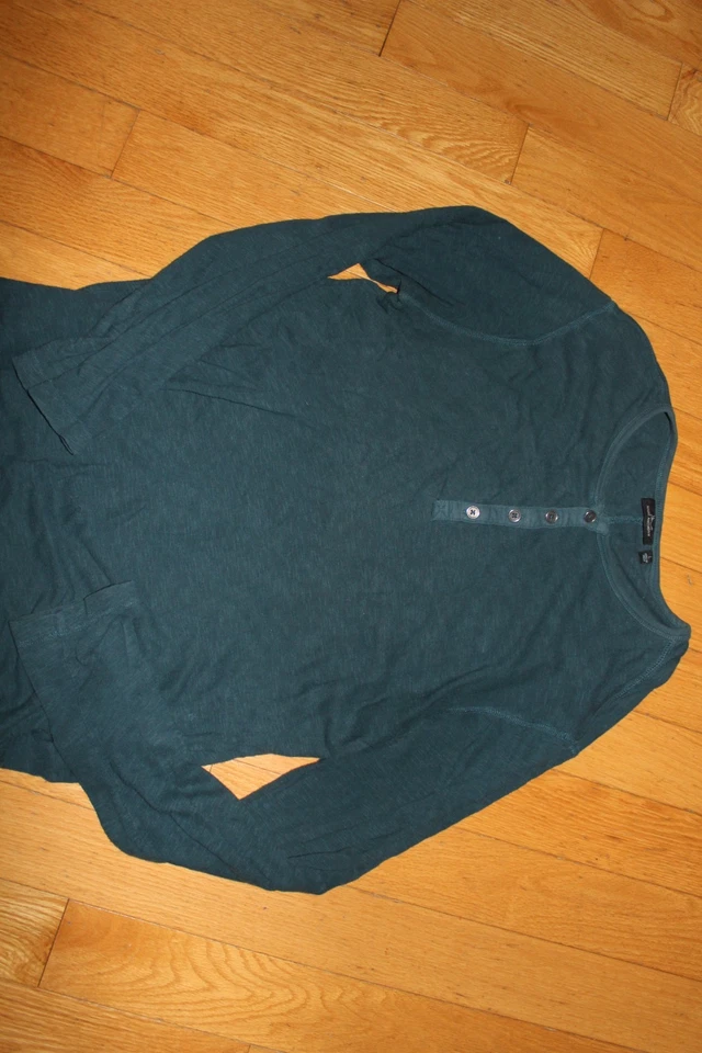 Camisa Henley Top Hombre Marc Anthony Talla L Grande Verde Oscuro/Verde azulado Foto 2 de 4