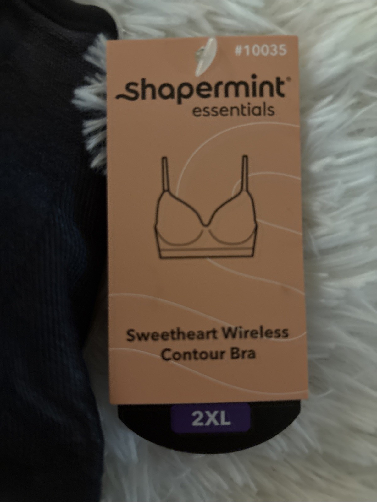 2 Lot SHAPERMINT Essentials Everyday Comfort Wireless Shaping Bra's. BLK/BRN 2XL thumbnail 2