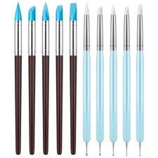 Silicone Clay Sculpting Tool - 10Pcs Modeling Dotting Tool for Pottery Craft, Ro
