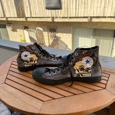 Sailor Jerry Converse Chuck Taylor All Star High Tops Skull & Snake Design Black