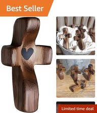 Wooden Prayer Cross for Pocket Clutching Religious Gift