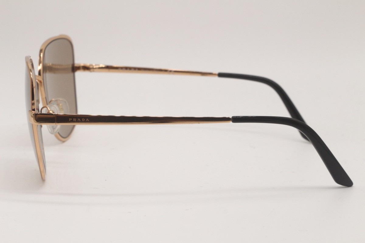 NEW PRADA SPR 60X 08E-03C GOLD BLACK MIRRORED AUTHENTIC FRAMES