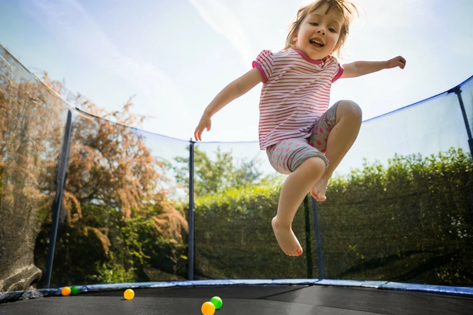 Trampolino 305 cm tappeto elastico da giardino esterno sport bambini rete sicura - Immagine 3 di 4