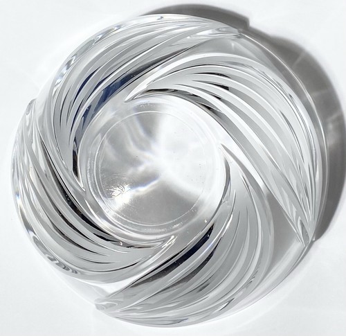 Vintage mattiert erhabenes Blatt Swirl Design - Kristall Servierschale - 9" - 2,5 qts - Bild 11 von 11