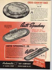 1948 PAPER AD Automatic Toy Co Speedway Silver Eagle Airplane Plane Ski-Hoop