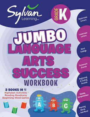 Kindergarten Jumbo Language Arts Success Workbook: 3 Books in 1 --Alphabet Acti,
