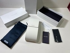 Case Prada Sunglasses Hard Eyeglasses Cloth Box White Pink / Silver Large Case