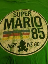 VINTAGE Super Mario 85 "Here We Go" Mens XL T-Shirt OFFICIALLY LICENSED NINTENDO