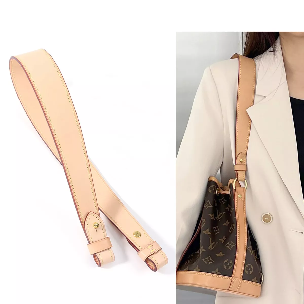 LEATHER PURSE STRAPS Honey Colour Crossbody Bag Strap 