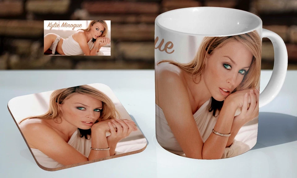 Kylie Minogue Pop Icon Tea / Coffee Mug Coaster Gift Set