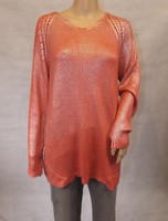 ★ Ulla Popken ★ 42+ 42/44 ~ Pullover ~ Silber GläNzend ~ Langarm Rundhals