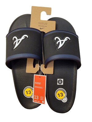 Nike Off Court MLB Atlanta Braves Slides Sandals Blue Men\'s Nike Offcourt (Atlanta Braves) Offcourt Slides. Nike.com main image 4