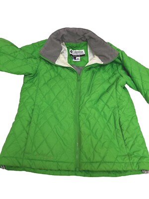 Columbia Jacket Womens Green Medium Quilted Puffer Vertex Core