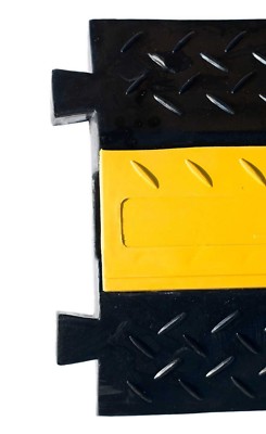 2 Kanal Kabelbrücke mit Deckel überfahrbar Stolperschutz Rampe Brücke