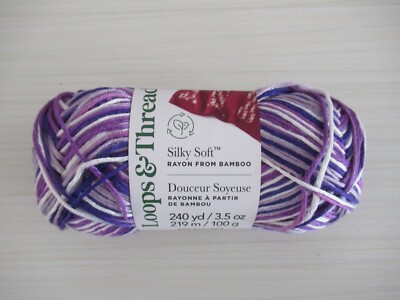 LOOPS AND THREADS SILKY SOFT PURPLE MULTI