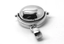 Kaedesigns Genuine New 9ct 9k White Gold Large Oval Ball Spinner Pendant