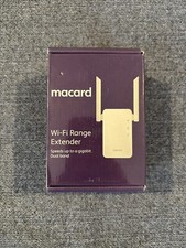 Macard RE-1200 White WiFi Signal Range Wireless Booster Dual Band Extender