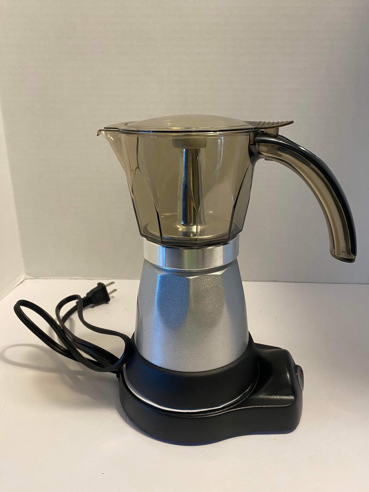 Bene Casa Portable Electric Espresso Coffee Maker 3 Cups Silver