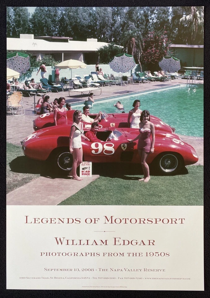 FERRARI 410S Poster Napa 2008 Legends of Motorsport William Edgar Photo - Image 4 of 4