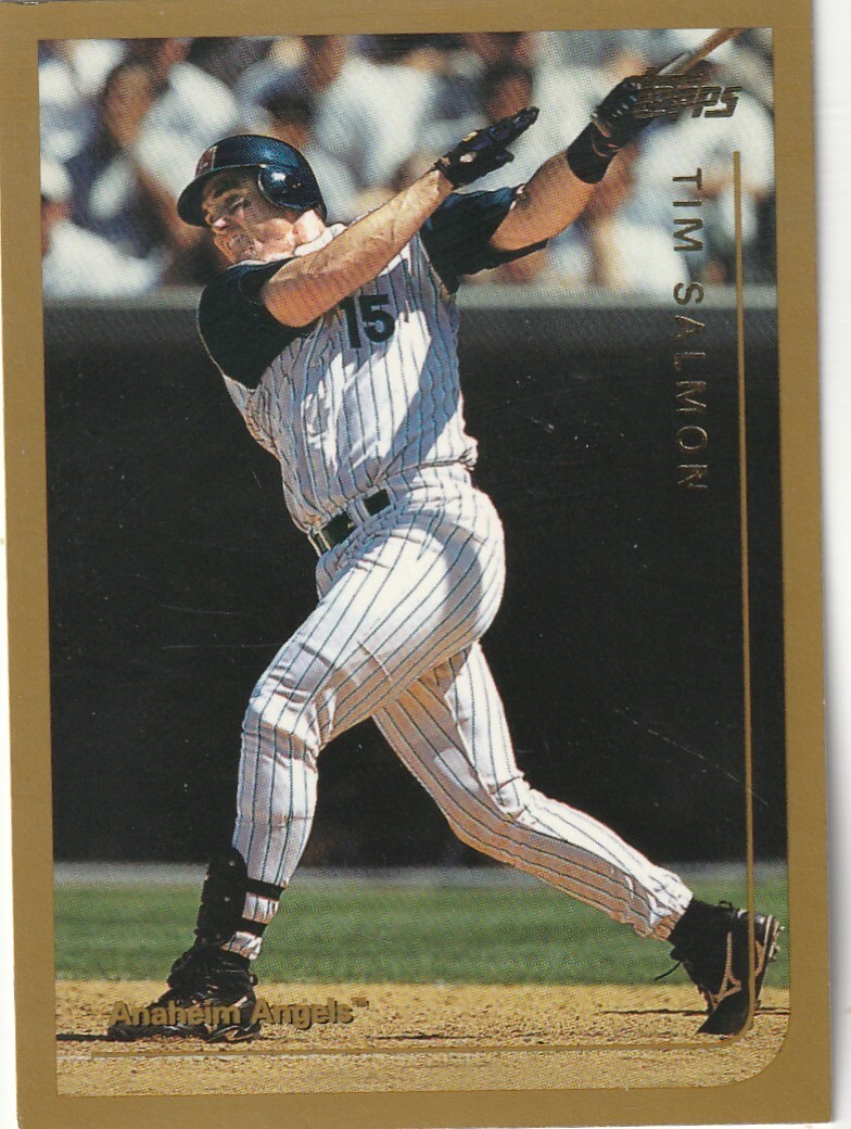 FREE SHIPPING-MINT-1999 Topps Tim Salmon #360 ANGELS PLUS BONUS CARDS