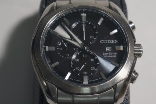 citizen ecodrive b612-s068576 titanium chronograph watch