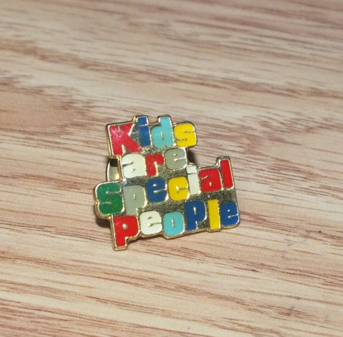 Multi Color Gold Tone Kids Are Special People Collectible Education Lapel Pin