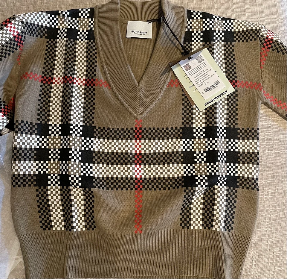 Suéter Burberry Archive beige a cuadros nuevo con etiquetas 6 años Foto 2 de 4