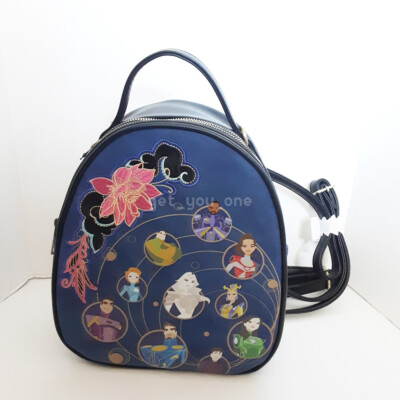 Bioworld Marvel Eternals Cast Convertible Floral Mini Backpack One Strap Blue NWT Bioworld Marvel Eternals Convertible Floral Mini  main image 3