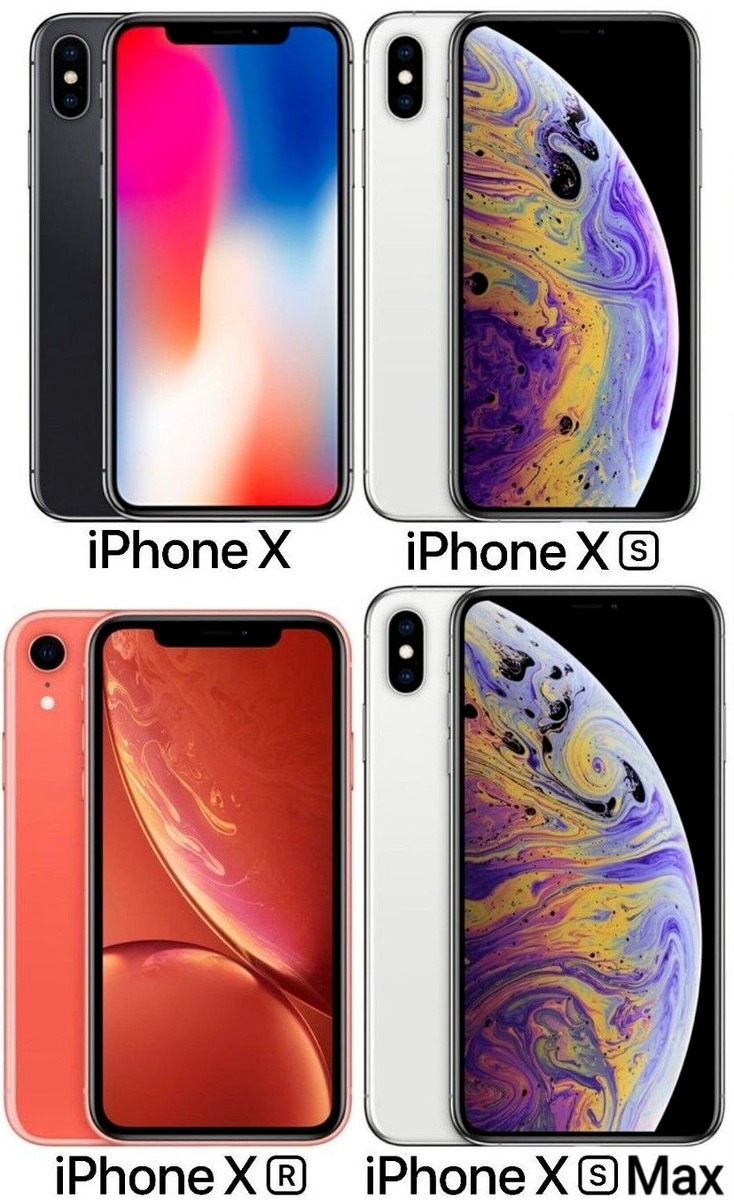 Apple iPhone X, XR, XS, XS Max - 64GB 128GB 256GB - Verizon GSM Unlocked  AT&T