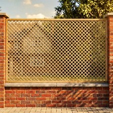 6ft x 4ft Elite Diamond Alderley Privacy Wooden Trellis Fence Topper