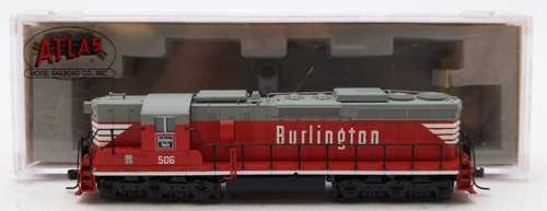 Locomotora diésel Atlas 54461 escala N CB&Q Burlington Route SD-24 #506 LN/caja | Condition: Used