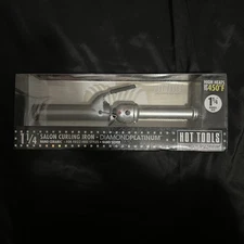 Hot Tools Diamond Platinum Salon Curling Iron 1 1/4" Nano Ceramic Silver