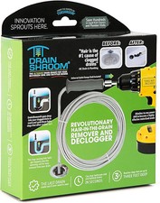 DrainShroom Drain Snake, Tub Sink Drain Auger Clog Remover