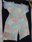 Matilda Jane Girls 2 2T Far Out Dream Chaser  Baby Blue Floral Pocket  Romper