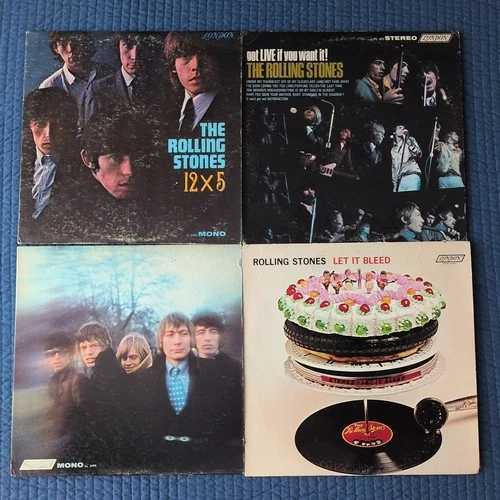 Lot Of 4 Rolling Stones Vinyl Records. 12x5 Between The Buttons Let It Bleed Etc
