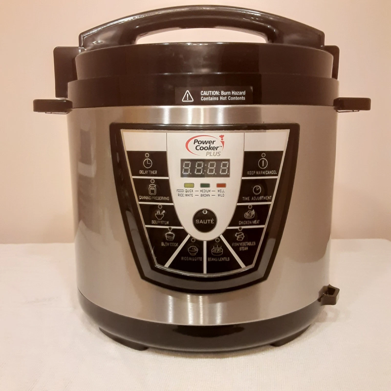 Power Cooker/ Pressure cooker Plus Model # PPC772P stainless steel with black .