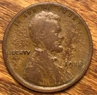 1918 Lincoln Wheat Cent Streaky Woody Improper Alloy Mix Error Unique Penny