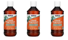 Now Foods Liquid Magnesium with Trace Minerals 8 fl oz ****3 PACK*****