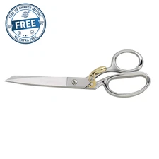 Gingher 8 Inch Spring Action Dressmaker Shears, Knife Edge Cuts Multiple Layers