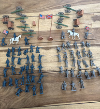 Lot Of 78 VTG Civil War Union and Confederate Plastic Soldiers 62 Soldiers other