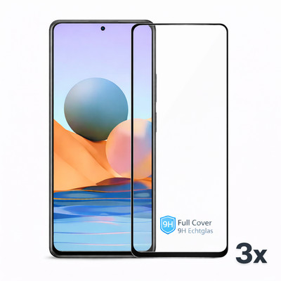 Panzerfolie für Xiaomi Redmi Note 10 5G 10 Pro   9H Echtglas Full Cover | 3Stück