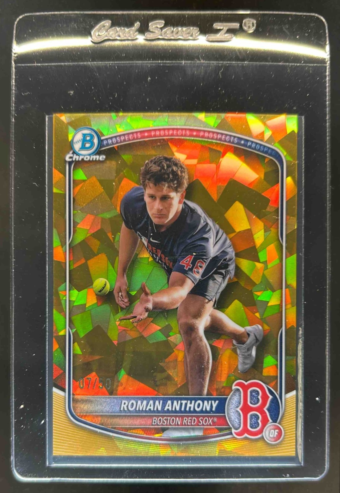 2025 Bowman Chrome Sapphire Roman Anthony Prospects Variation Gold Refractor /50