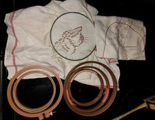 Vintage Needlepoint Embroidery Sewing Cats Kitten Loops 1930s