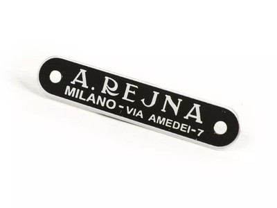Selleria Trezzi A. Rejna  (Milano - Via Amedei7)  Black Seat Badge Vespa and ...