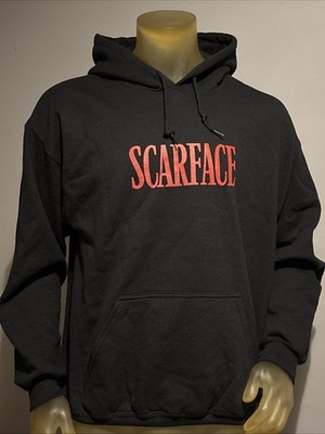 Scarface Al Pacino Tony Montana Men s Large Black Hoodie Hooded Sweatshirt New