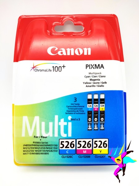 Original Canon CLI-526 Multipack - Tintenpatrone - Pixma Ip 4850, 4950 - Neu-image
