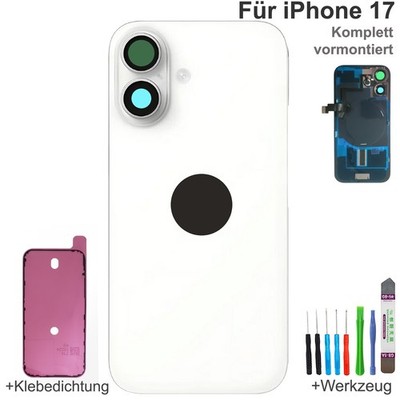 Akkudeckel für iPhone 17 Weiß NFC Blitzlicht Magnet vormontiert